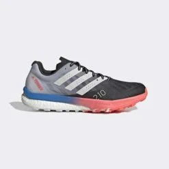 ADIDAS Women's Terrex Speed Ultra Trail Running Shoe- Core Black/Crystal White/Turbo- Regular (B)