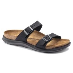 Birkenstock Women's Sierra Oiled Leather Sandal - Black - Regular/Wide