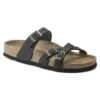 Birkenstock Women's Franca Oiled Leather Sandals- Black- Regular/Wide
