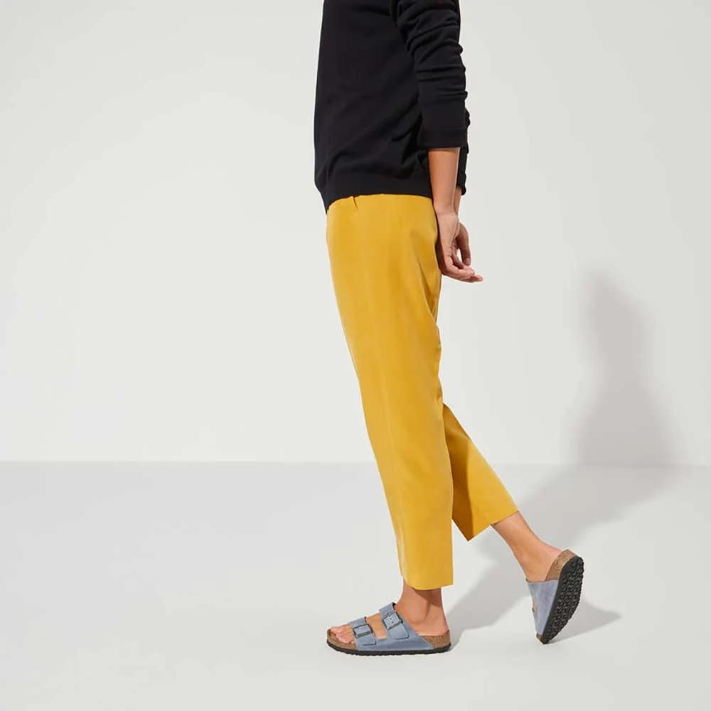 Birkenstock Arizona SFB Oil Leather Sandal - Dusty Blue - Regular/Wide - Image 6