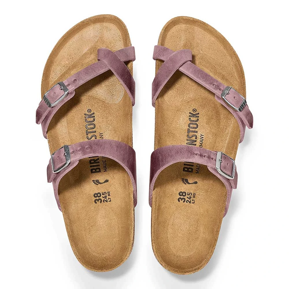 Birkenstock Women's Mayari Oiled Leather Sandal - Lavender - Regular/Wide - Image 3