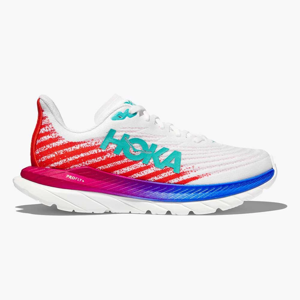 Hoka Women's Mach 5 - White/Flame - Regular (B)