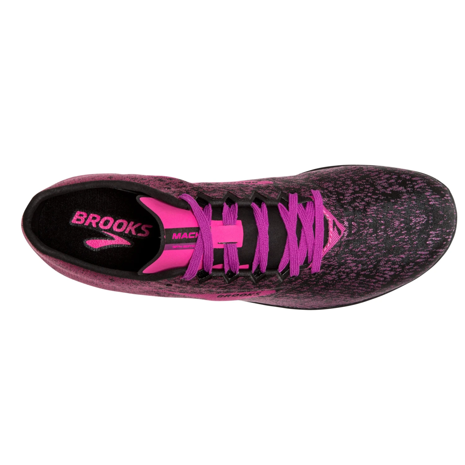 BROOKS Women's Mach 19 Track Spike - Black/Hollyhock/Pink- Regular (B) - Image 5