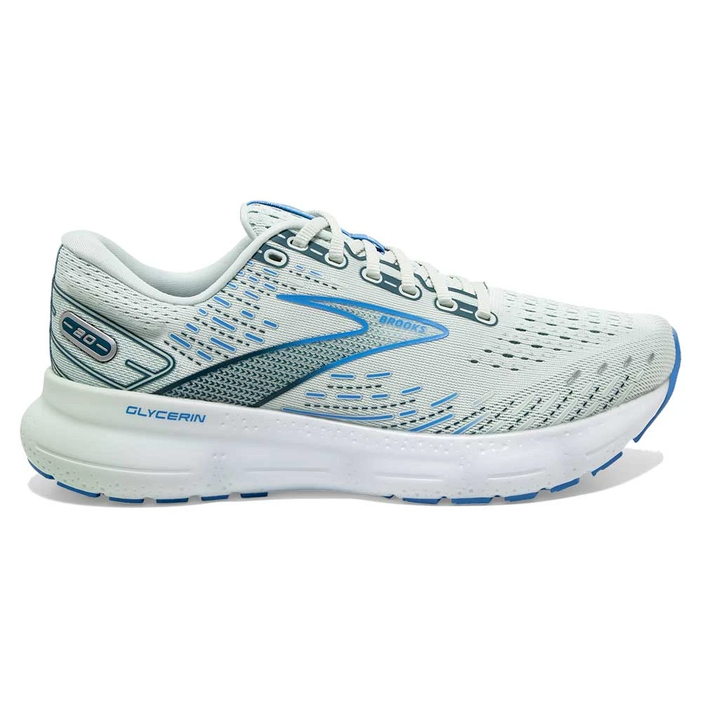 BROOKS Women's Glycerin 20 Running Shoe - Blue Glass/Marina/Legion Blue - Regular (B)