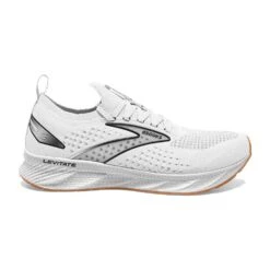 BROOKS Women's Levitate StealthFit 6 Running Shoe- White/Bran- Regular (B)