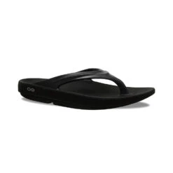 OOfos Women's OOlala Sandal - Black- Regular (B)