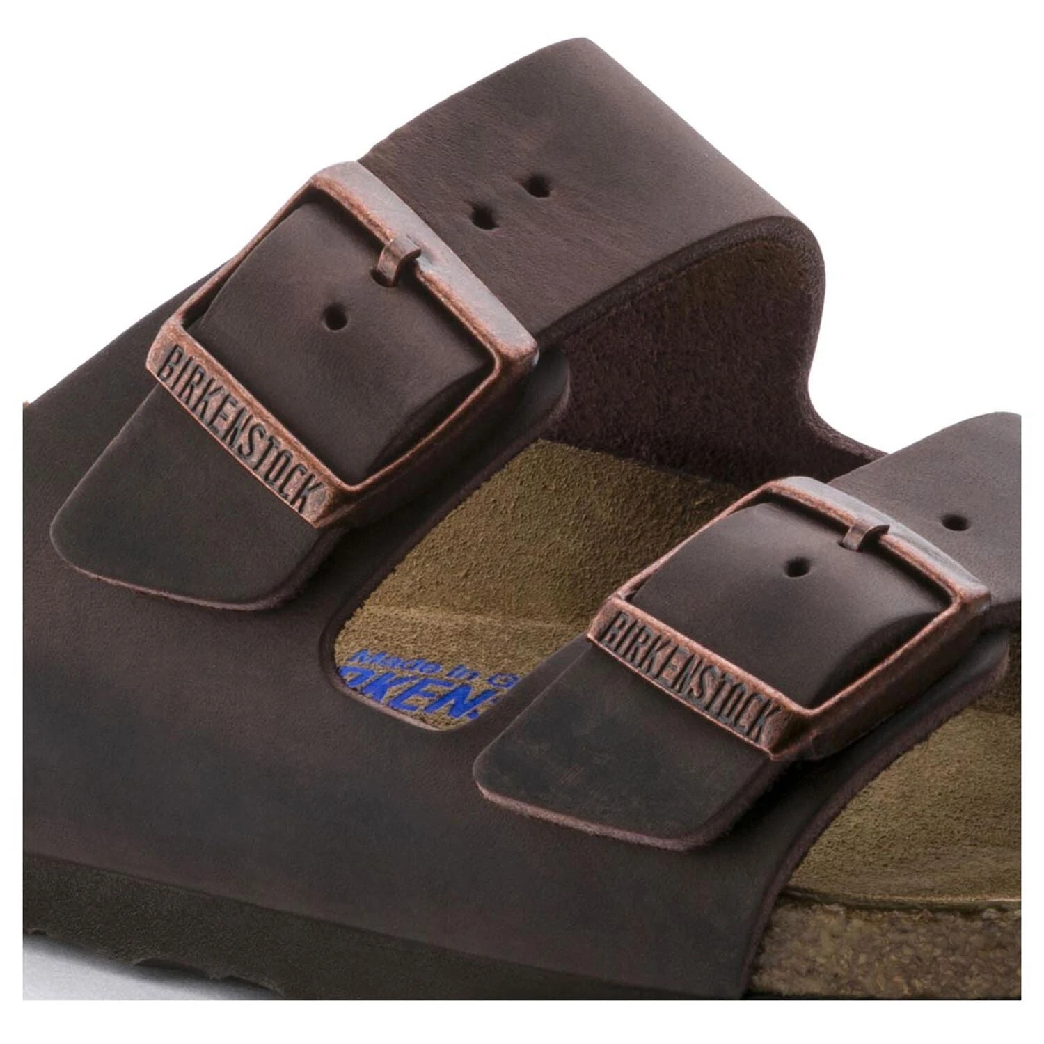 Birkenstock Arizona Soft Footbed Habana Dark Brown Oiled Leather Sandal- Regular/Wide - Image 4