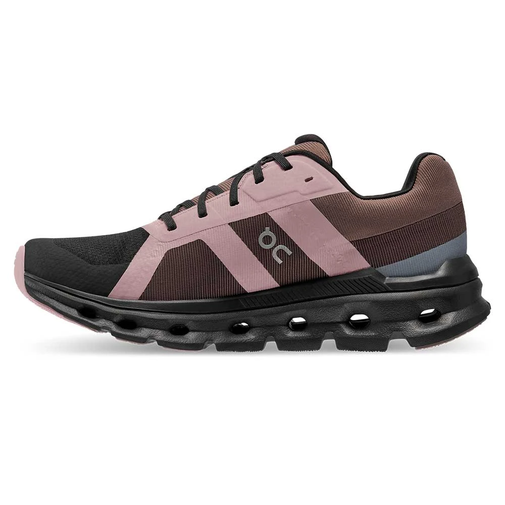 On Running Women's Cloudrunner Waterproof Running Shoe - Black/Grape - Regular (B) - Image 3