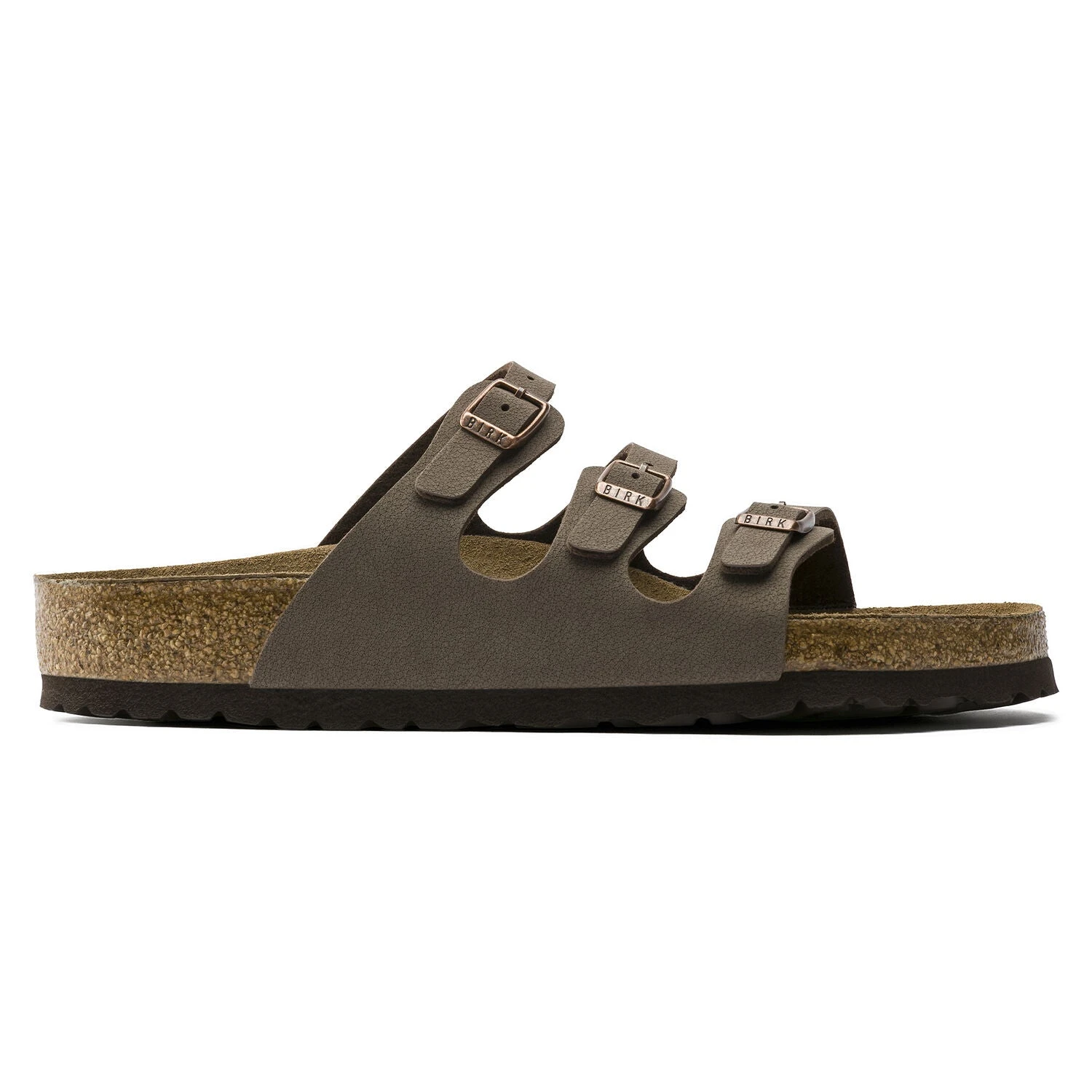 Birkenstock Women's Florida Soft Footbed Mocha Birko-Flor Nubuck Sandal- Regular/Wide - Image 2