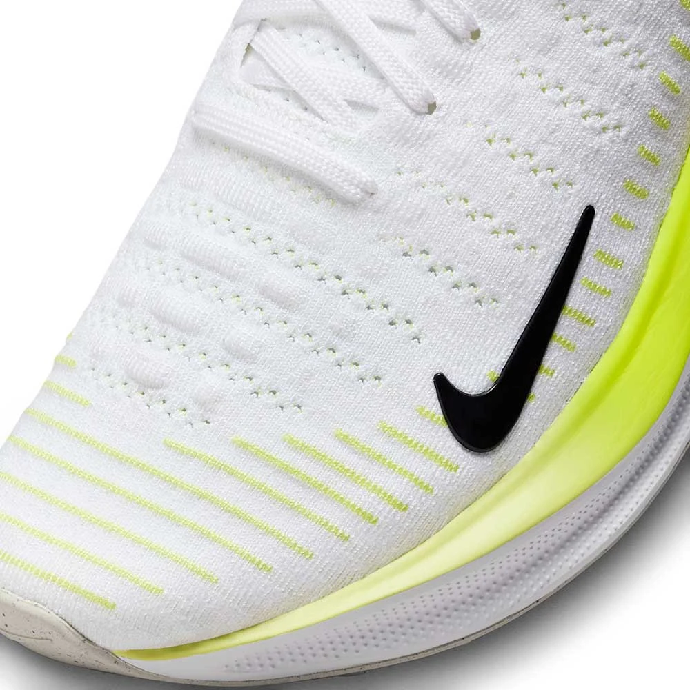 Women's Nike Infinity Run Flyknit 4 Running Shoe - White/Light Lemon Twist/Volt/Black- Regular (B) - Image 4