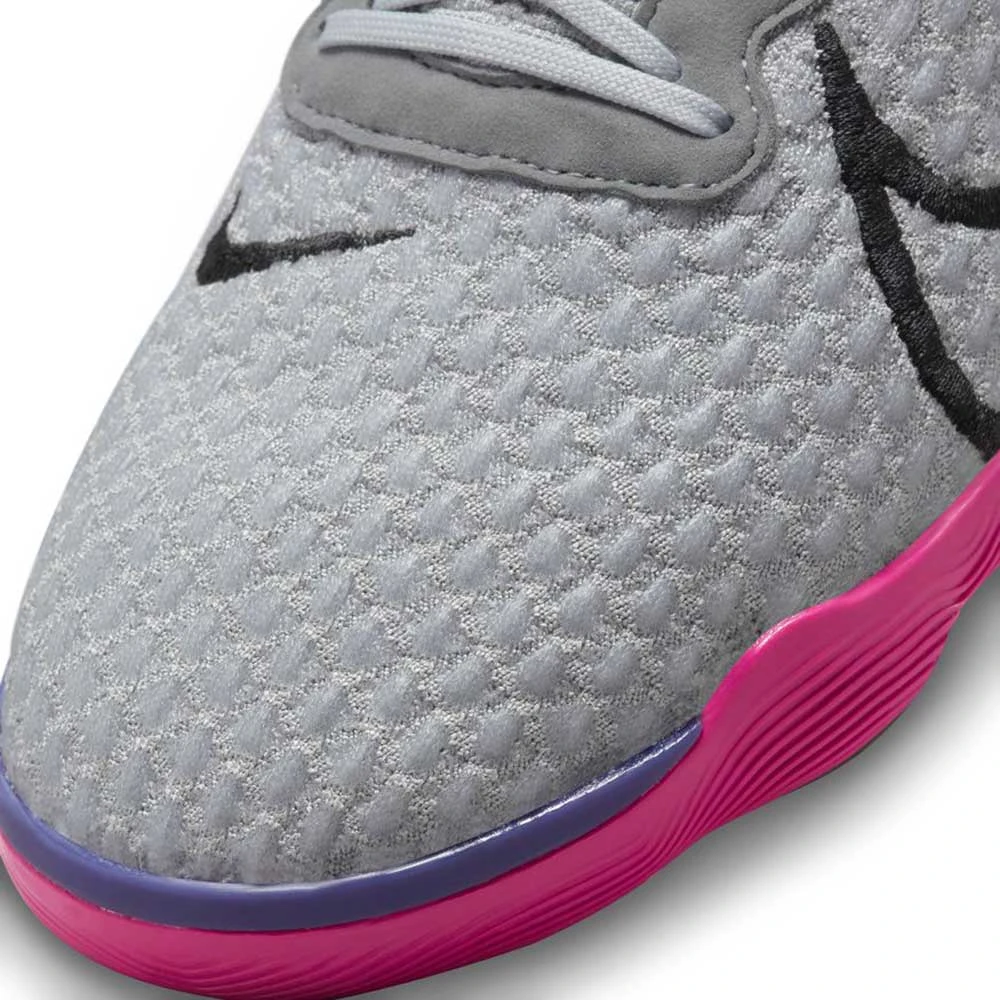 Unisex Nike React Gato IC Soccer Shoe- Lt Smoke Grey/Black - Image 7