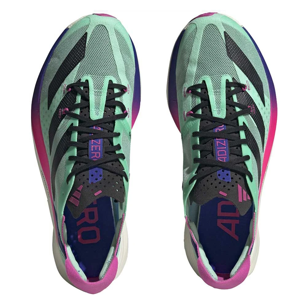ADIDAS Unisex AdiZERO Adios Pro 3 Running Shoe - Pulse Mint/Core Black/Lucid Blue - Regular (D) - Image 2