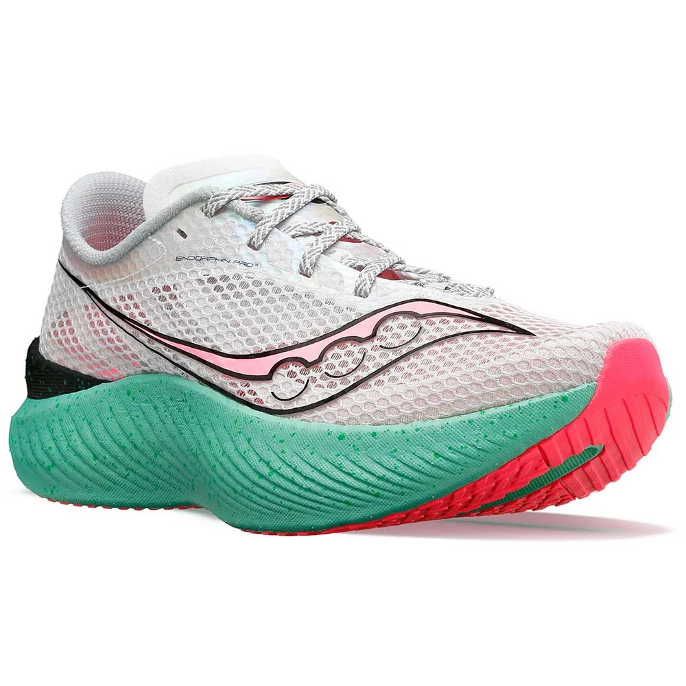 Saucony Women's Endorphin Pro 3 Running Shoe - Fog/ViZiPink - Regular (B) - Image 4