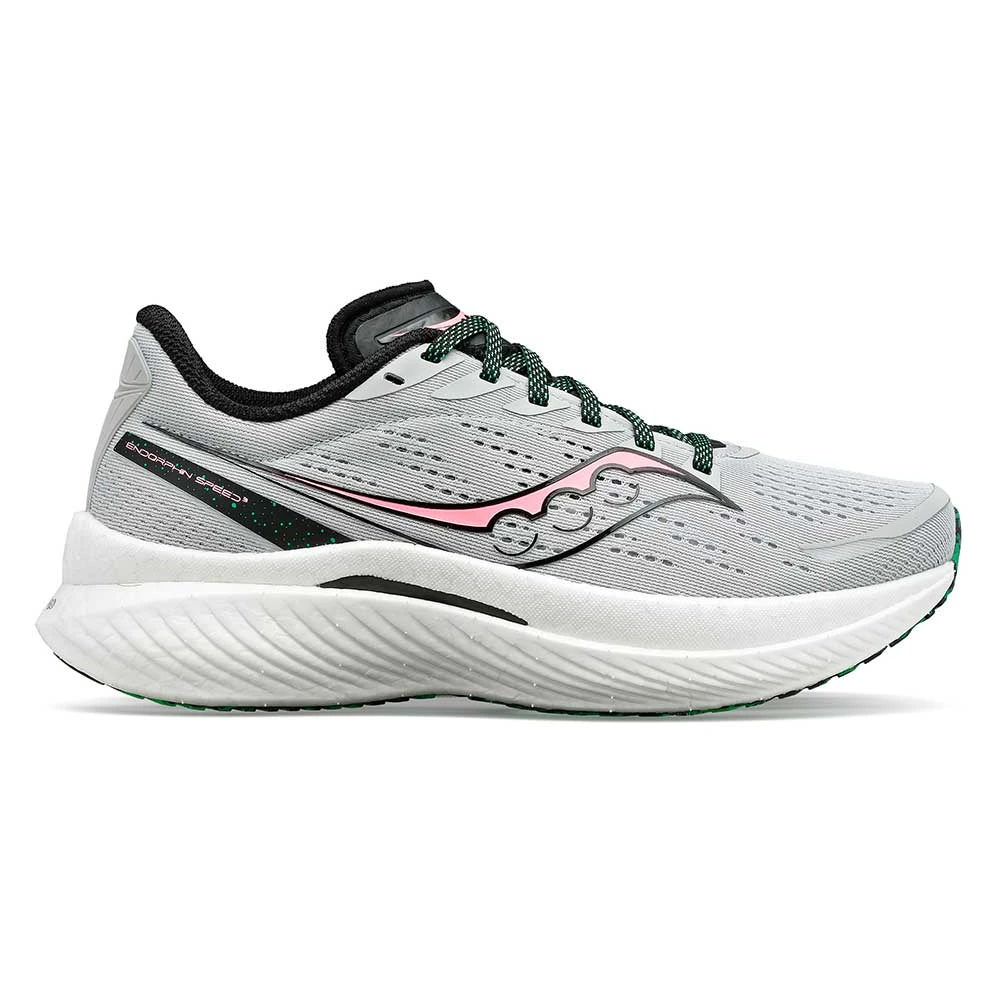 Saucony Women's Endorphin Speed 3 Running Shoe - Concrete/ViZi - Regular (B)