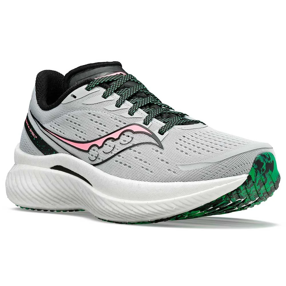 Saucony Women's Endorphin Speed 3 Running Shoe - Concrete/ViZi - Regular (B) - Image 4