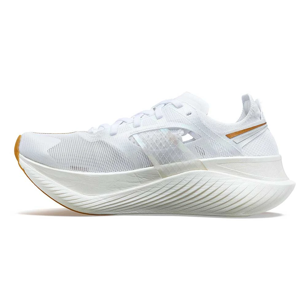 Saucony Women's Endorphin Elite Running Shoe- White/Gold- Regular (B) - Image 3