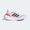 ADIDAS Women's Ultraboost Light Running Shoe- Ftwr White/Core Black/Solar Red- Regular (B)